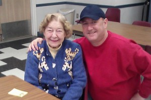 Dec. 20, 2013: Me with Rosie, Shayna's favorite Senior Center member.  Shayna and Rosie have absolutely fallen in love. (Dec 20, 2013)