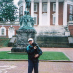 08Mar12: Visiting UVa, showing where I used to “commune” with Mr. Jefferson about my first puppy 08Mar12: Visiting UVa, showing where I used to “commune” with Mr. Jefferson about my first puppy